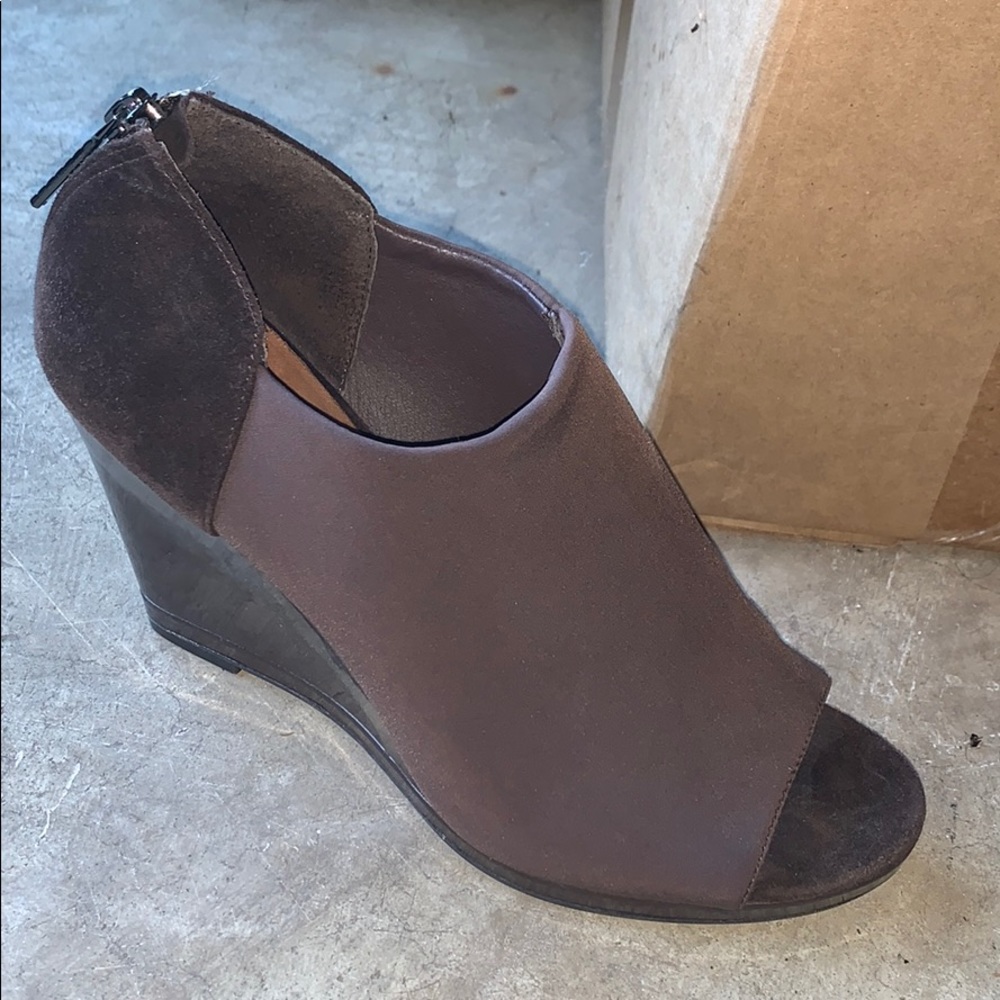 Donald Pliner Peep Toe Booties With Mesh Top.